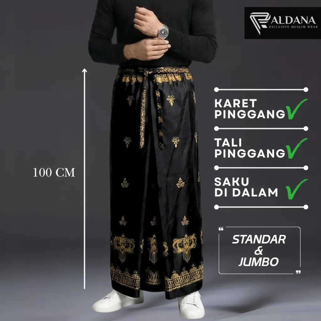 ALDANA - Sarung Tali Saku Instan Dewasa Karet pinggang Ada Saku Tinggal Pakai Standar dan Jumbo