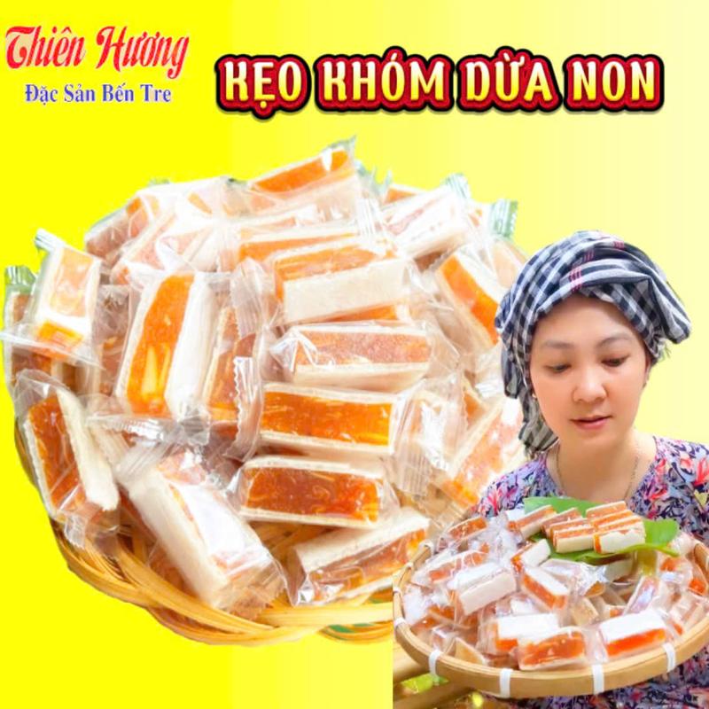 Kẹo KHÓM Dừa Non Sợi Bánh Phồng - ÍT NGỌT -  Snack Candy