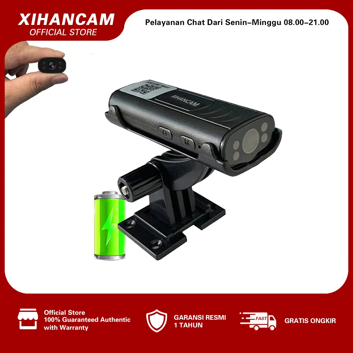 IHANCAM CCTV Mini Wifi 2MP CCTV Kecil Tersembunyi Tanpa Kabel Spy Cam Hidden Kamera Mini Konek