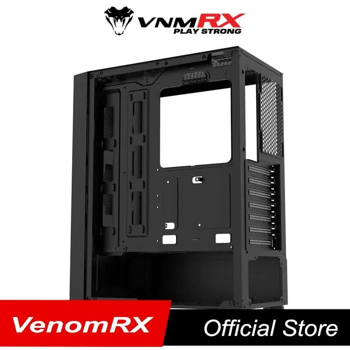 VENOMRX CASING PC ARUNA BLACK MICRO ATX TEMPERED GLASS 4X120MM ARGB FAN