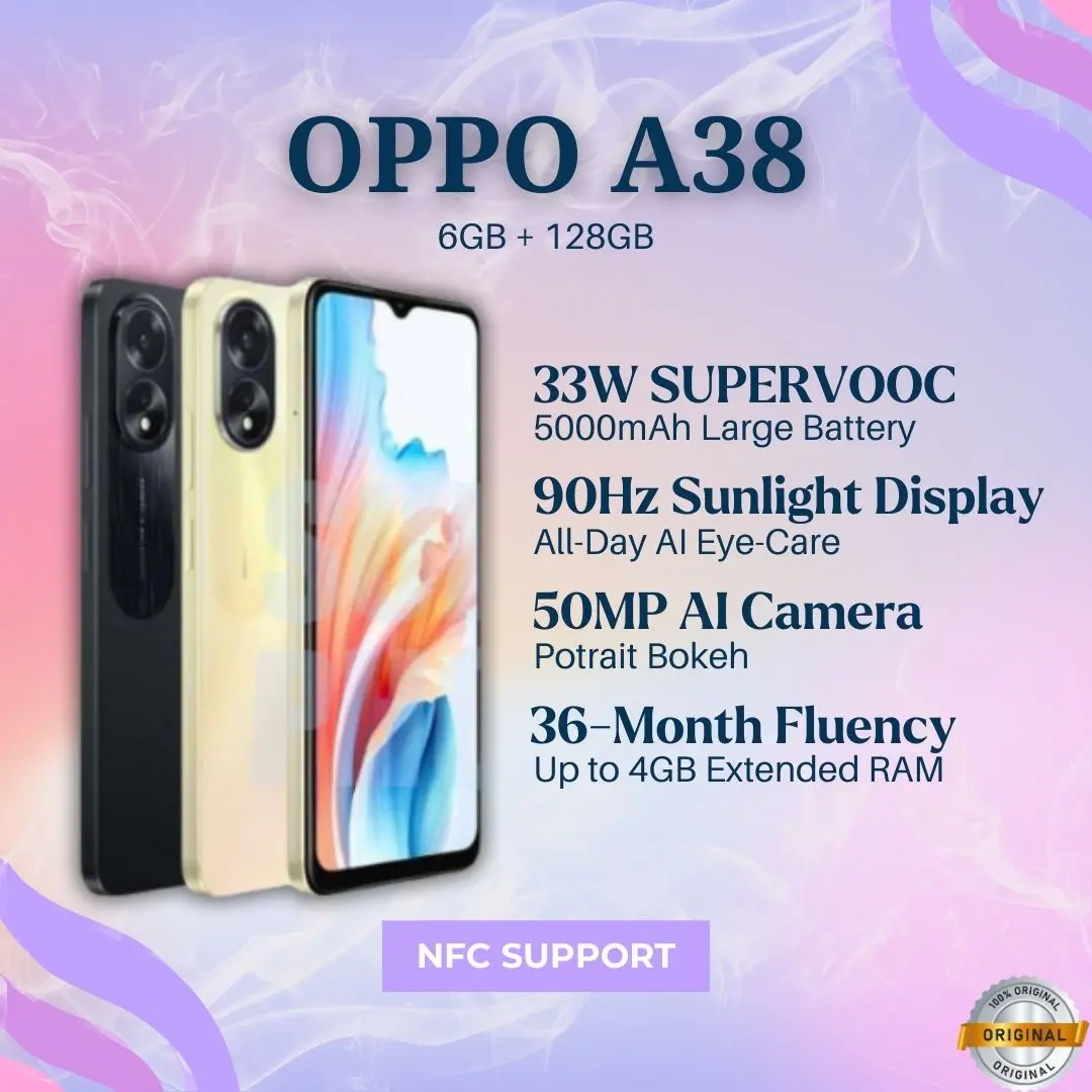COD OPPO A38 6GB/128 Ultra Slim Harga terjangkau