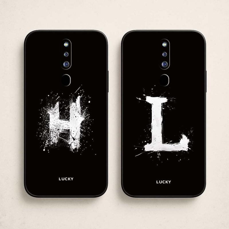 Ốp lưng Dành Cho Oppo F11, F11 Pro In Hình Hoạ Tiết Chữ Cái cạnh viền vuông, bảo vệ camera