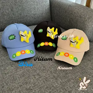 Topi Anak Laki laki Perempuan Motif PPY SHARK usia 3-8 Tahun
