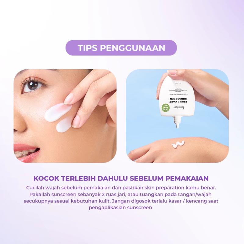 Facetology Triple Care Sunscreen For Acne & Oily Skin SPF 40 PA+++ 40ML 4