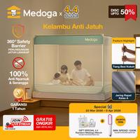 Gambar [SPECIAL RAMADHAN] Medoga Kelambu Tidur Polos Kotak Anti Jatuh Anti Nyamuk Bayi Anak Dewasa Bedrail Aman 120 160 180 200 - Hijau, 160x198 dari kelambu medoga Kota Tangerang 1 Tokopedia