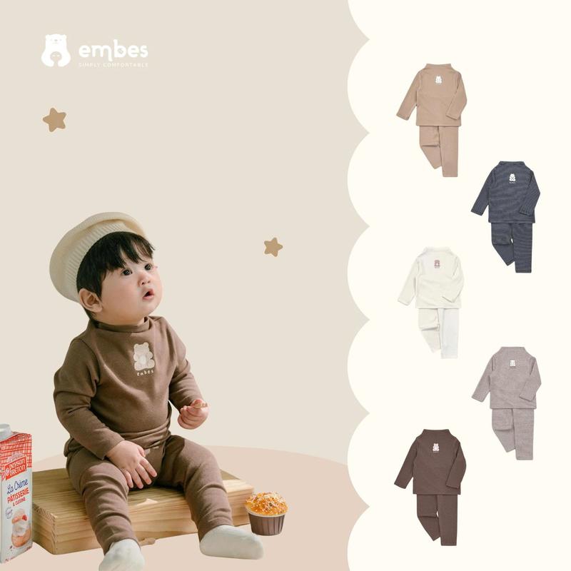 Bộ quần áo dài tay cổ 3 phân Embes Gummy cho bé Embes Việt Nam từ 9 tháng - 4 tuổi - 25-K7-23