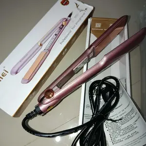 Kemei KM 459 Catokan Rambut Pelurus Rambut Fast Heating 4 Variasi Suhu 160-220°C Plastik Anti Lengket 360° Rotating Handle