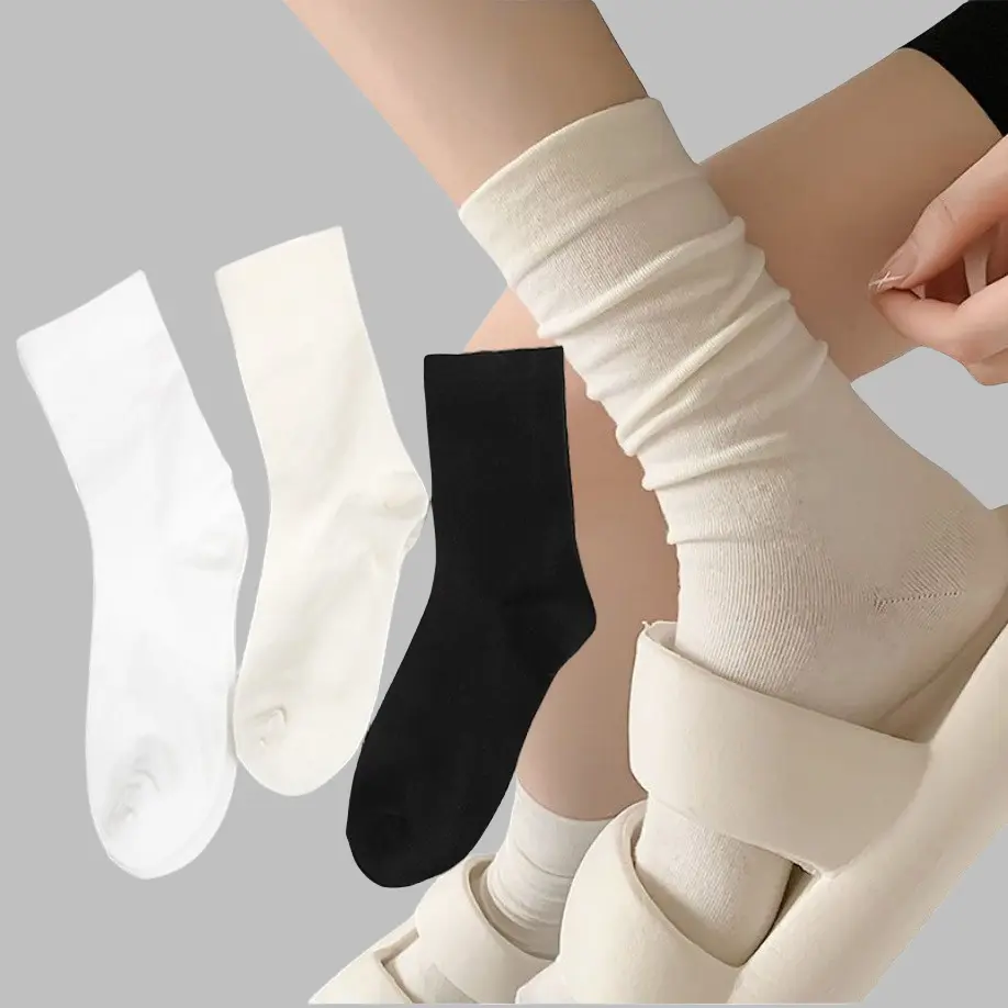 SS25 Tất Cotton Nguyên Chất Cho Nam Và Nữ, Tất Thoải Mái, Unisex Menswear