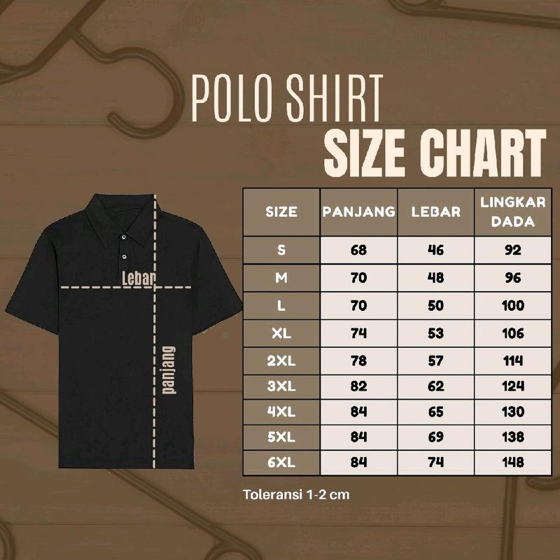 KAOS POLO Big Size (M - 6XL) Kaos Jumbo Polos logo Simple Polo Shirt Unisex M L XL XXL 3XL 4XL 5XL 6L Korean Street Style Premium Lembut Adem Nyaman dipakai Sablon Bordir Atasan Pria Kerah Distro Oversize Pendek Cream Coklat Hitam 6