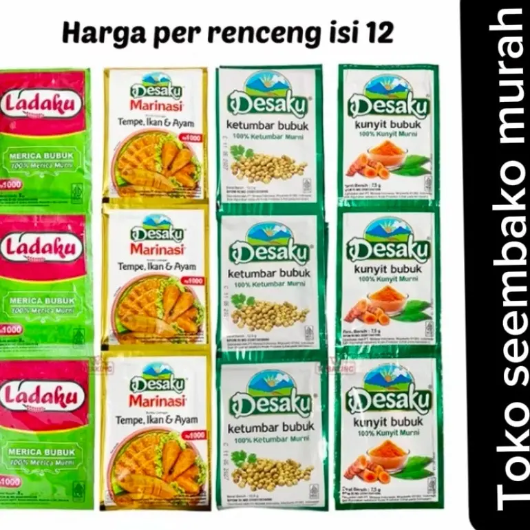 12pcs random DESAKU LADAKU,KETUMBAR,KUNYIT.BAWANG PUTIH