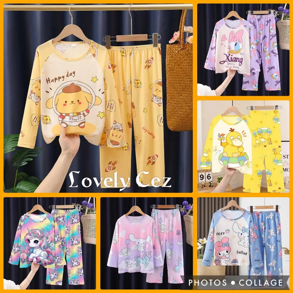 Piyama Anak Baju Tidur Anak Perempuan Umur 4–12Thn