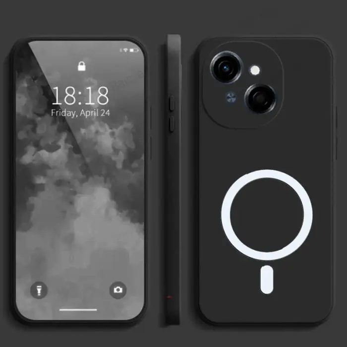 CASING TECNO SPARK GO 1 SILIKON BLACK HITAM RING MAGSAVE SOFT CASE HANDPHONE