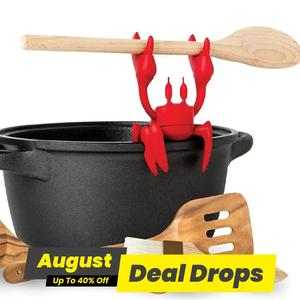 Creative Crab Design Silicone Pot Holder, 1 Count Heat Resistant Pot Holder, Non-slip Spoon Rest Kitchen Cooking Accessories for Home Use, Kitchenware