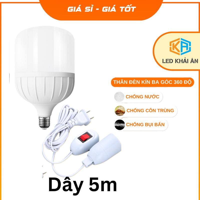 Bóng Đèn Led Bọc Nhôm 30W kèm dây 5m Công suất đủ 30w, tản nhiệt tốt. Bảo hành 24 tháng đổi mới