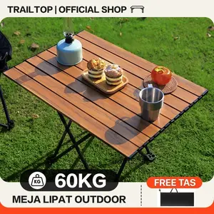 [READY] TrailTop Meja Camping Lipat Baja Karbon Meja Lipat Outdoor Kursi Lipat Dan Meja