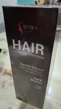 Product Review of [Promo Spesial] Aestika Dark Brown Hair Coloring Shampoo - Pewarna Rambut Beruban Kering Red Extract from y**i 0