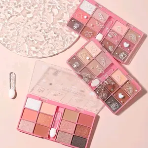 9106  PALET EYESHADOW 12 WARNA SPARKLING STARLIGHT HEART ATTACK MAKEUP EYE SHADOW PALETTE DENGAN DESAIN HATI MENARIK