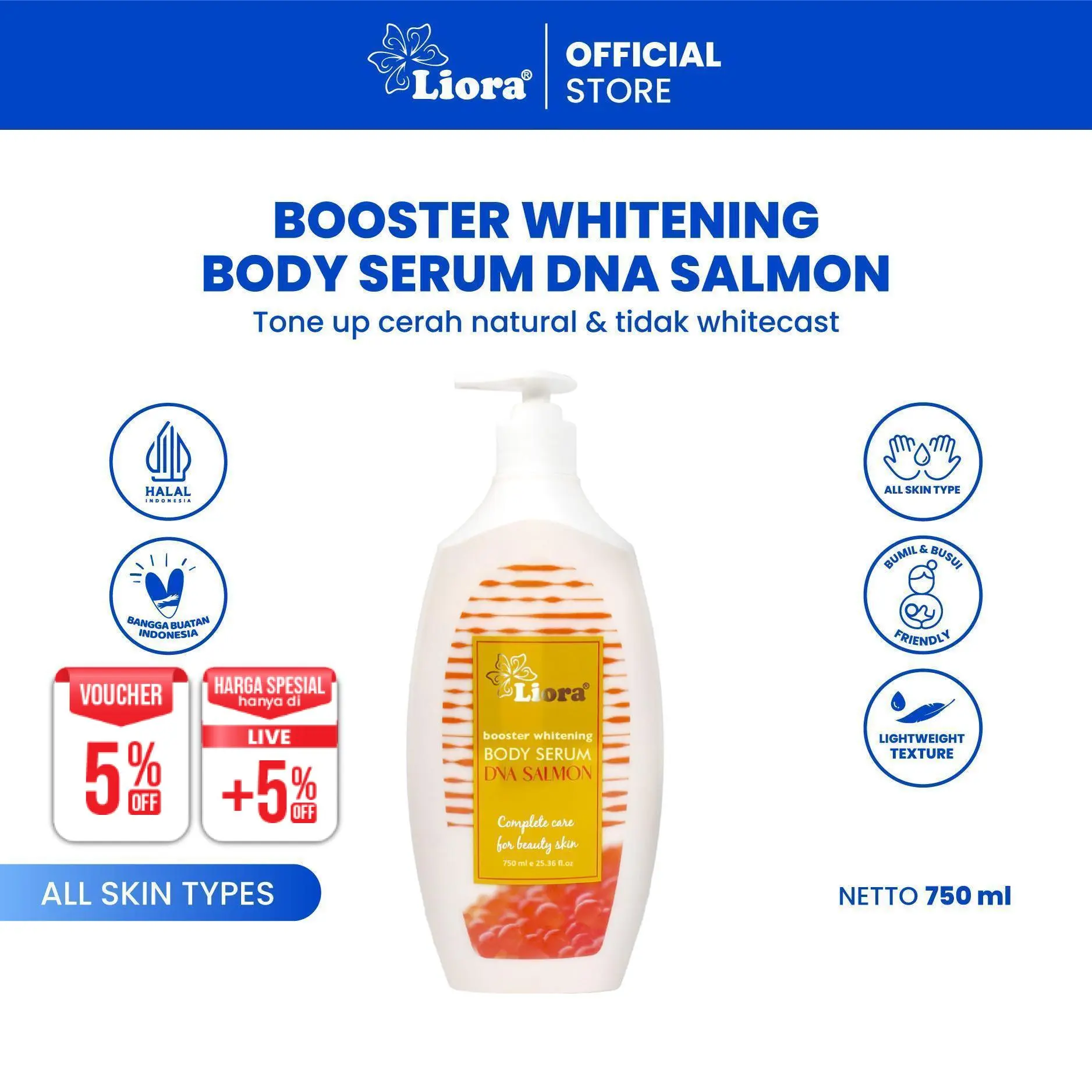 Marina Hand Body Lotion Jeju Sea Mineral dan Orange 185 ml EXP Date 09. ...