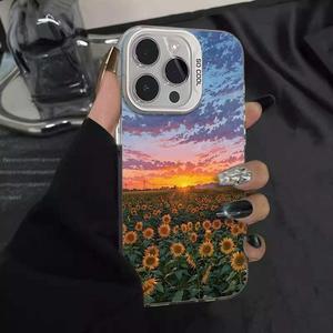 ทะเลดอกทานตะวันเข้ากันได้กับเคส iPhone16 พรีเมี่ยม Sense iPhone15 ใหม่ iPhone14 ป้องกันการตก 13/12 สีเงินความคิดสร้างสรรค์ 11 / XSMax การ์ตูน XR / XS / 8Plus ‌สำหรับผู้ชายและผู้หญิง