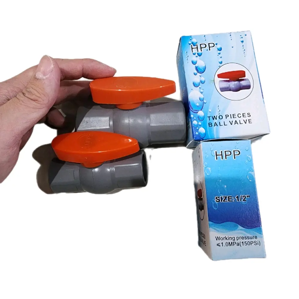 Ballvalve PVC Segi Model Taiwan 1/2 dan 3/4 Inch - Harga untuk 1 buah