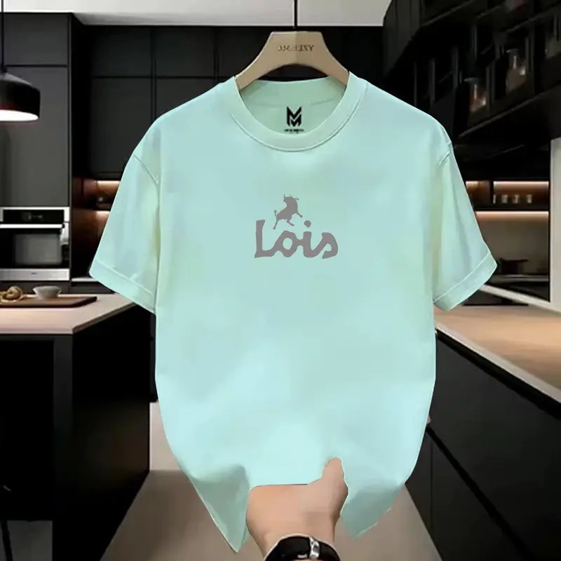COD Baju Kaos Keren!!! Kaos Distro Motif Lois Text Silver Premium Quality Kaos Cotton Combed 24s Lengan pendek Unisex Pria/Wanita 5