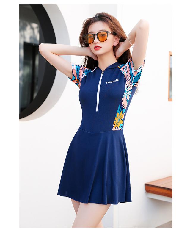 Product Introduction of New Swimsuit Women's Dress Style Boxer Style Beach Swimming Equipment Slim Fit Slimming Vacation Hot Spring Lady 7
