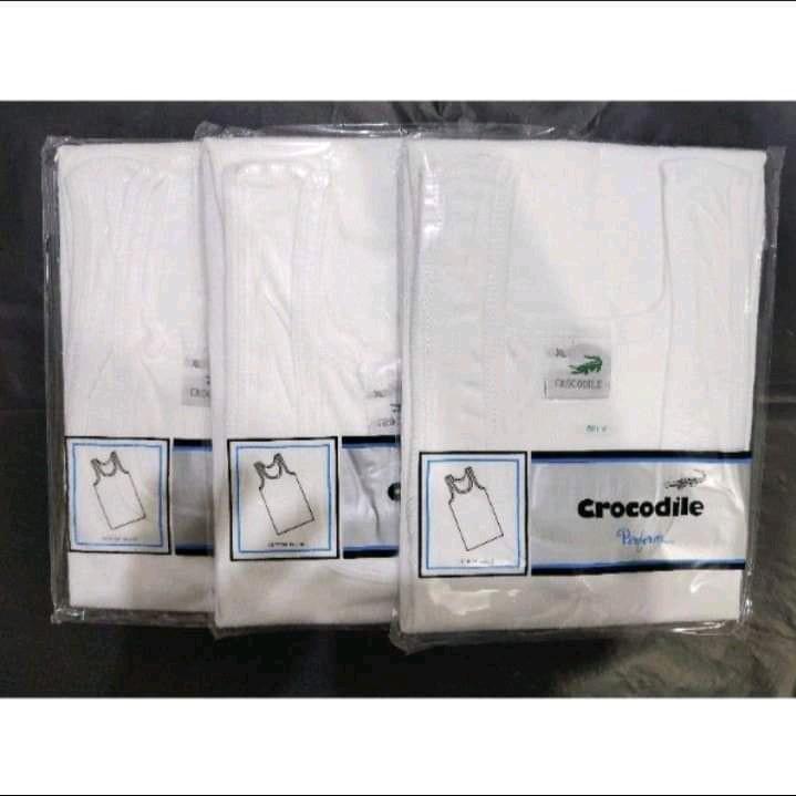 singlet crocodile 801 untuk pria dewasa Katun Putih Salur bisa dicuci dengan mesin regular kolor laki2 xl spandex cotton jalan Kapas Cuci Dingin 4