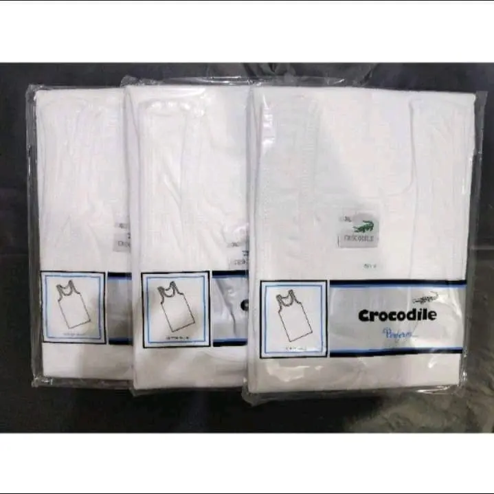 singlet crocodile 801 untuk pria dewasa Katun Putih Salur bisa dicuci dengan mesin regular kolor laki2 xl spandex cotton jalan Kapas Cuci Dingin 4