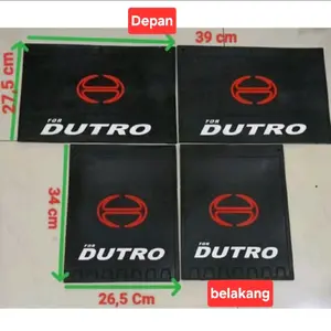 KARPET RODA PENAHAN LUMPUR PELINDUNG PERCIKAN MOBIL HINO DUTRO DEPAN BELAKANG Ukuran 39x27 5 cm dan 34x26 5 cm