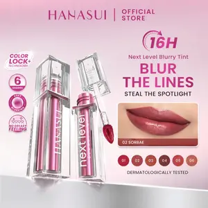 Hanasui Next Level Blurry Tint 01-06  Lip Tint Watery To Blur Lightweight Tahan Lama Velvet Finish Powdery Tint Blurring Effect Stain Lasting Bibir Gloss Lipstick Liptint