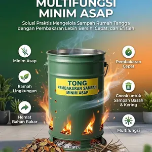 TONG PEMBAKARAN SAMPAH MINIM ASAP Sapu Lidi