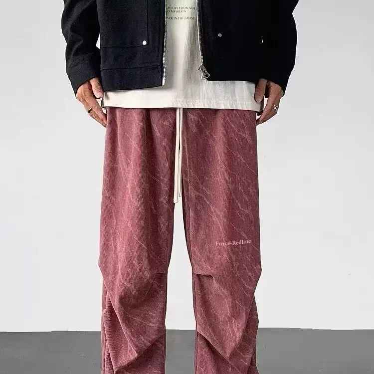 Quần Nam, Thiết Kế Graffiti Mùa Hè, Thời Trang, Cá Tính, Quần Thường Ngày Màu Trơn Quần Ống Rộng Menswear Pants 7