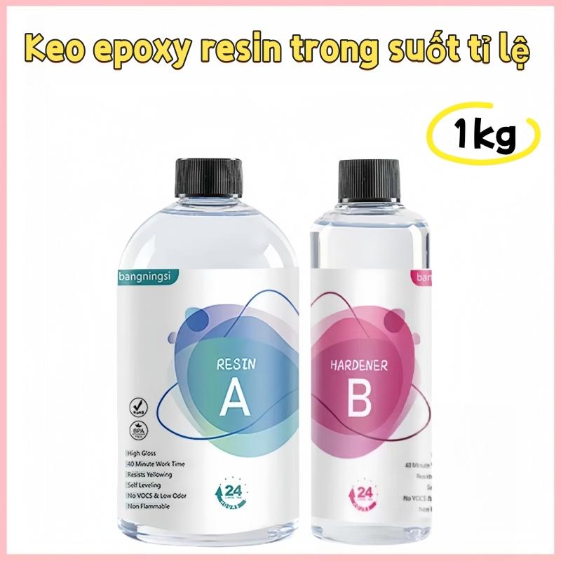  1kg Keo Epoxy Resin Trong Suốt Tỉ Lệ 3:1  Bm03ab Keo Epoxy Resin Siêu Cứng 