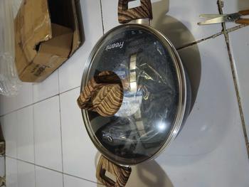 Product Review of [SPECIAL SALE] freemir Wajan Panci Kuping 24 Cm Anti Lengket Tutup Kaca Woody Marble Kitchenware [Ver3] from h**6 0