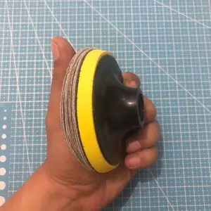 Paket Set 10pcs Amplas Tempel Bulat Dan Piringan Amplas Velcro 4 inch