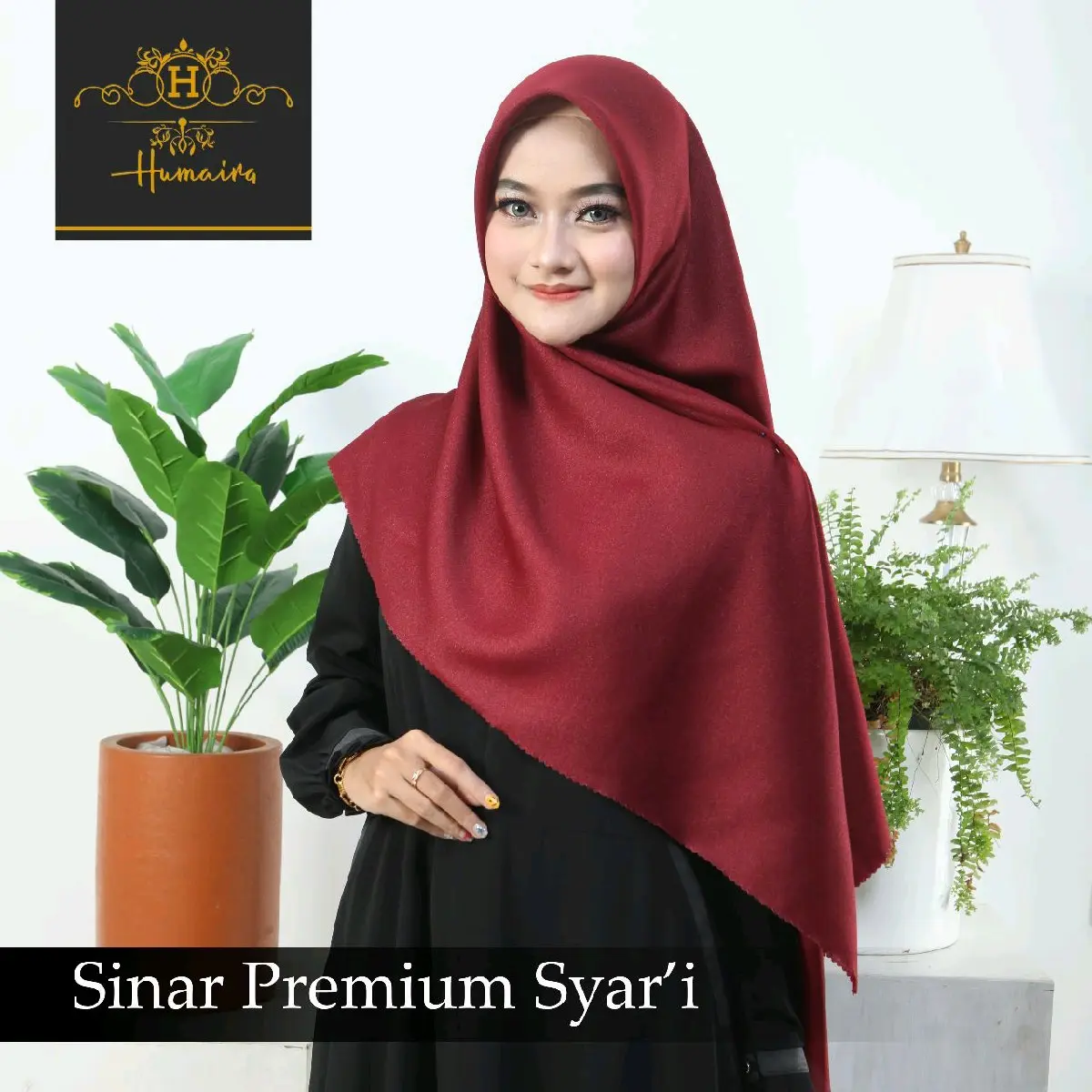HUMAIRA-Hijab Segiempat Sinar Syar'i/Kerudung Segiempat Sinar Syar'i