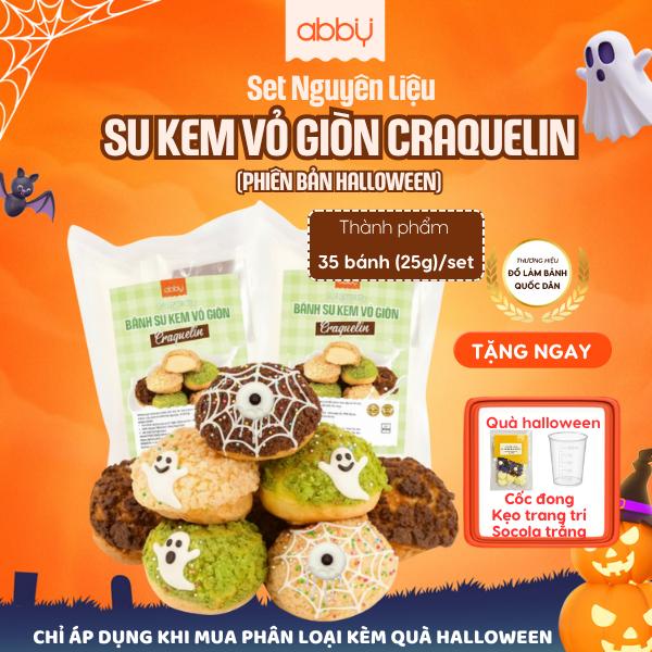 [ABBY TẶNG CỐC ĐONG] Set nguyên liệu làm bánh su kem Singapore vỏ giòn craquelin, vỏ dai, vỏ truyền thống thành phẩm 35 - 40 bánh - Nhân kem trứng béo ngậy, vỏ bánh giòn thơm - Dễ làm, ngon chuẩn vị