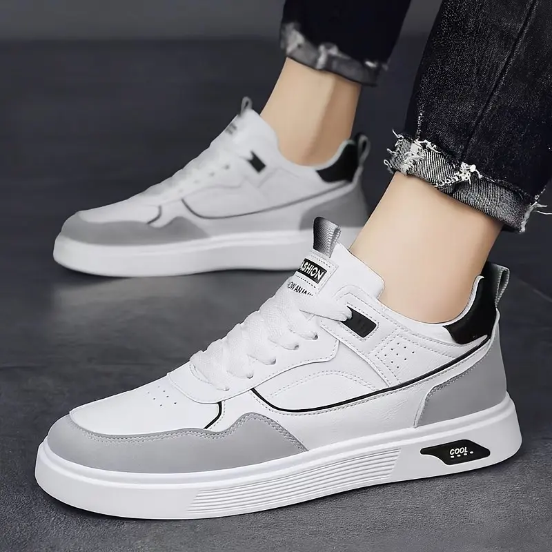Zapatillas de tenis nuevas para hombre, calzado informal con estilo, zapatillas de running con cordones cómodas y versátiles, suela suave y antideslizante, adecuadas para diversas ocasiones informales. - Foto 5