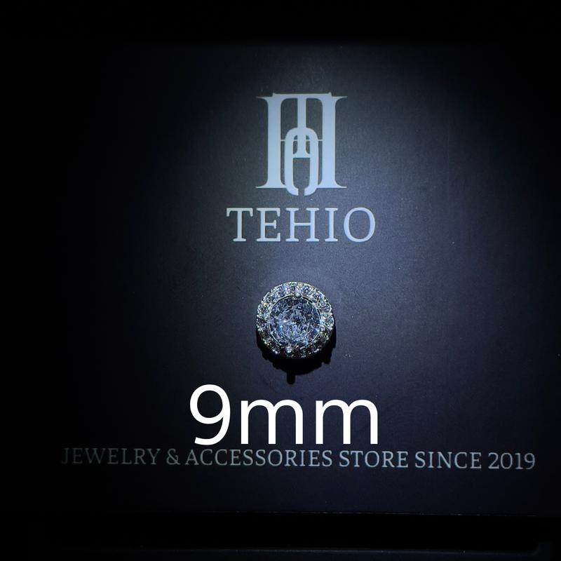 Khuyên tai nụ tròn nam nữ đính đá lấp lánh chất liệu bạc Tehio jewelry store THJ02 7