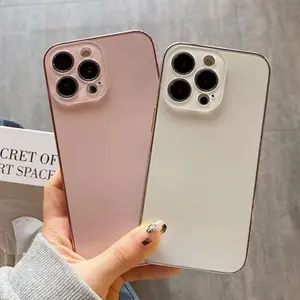 Ecovi Titanium Premium Case Pro Luxury Chrome Matte Case IP 14 Plus 11 12 13 14 15 Pro Max