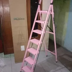 MUSIKO Tangga Lipat Multifungsi 3-8 Langkah | Buat Ganti Bohlam/ Cat Tembok/ Ambil Barang | 1 Menit Lipat Simpan di Kolong Tempat Tidur! Bisa COD Rak