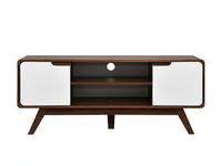 Gambar Offo Living - Rak TV Minimalis Kombinasi Putih dan Brown Teak Murah dan Kokoh dari Offo Living Furniture Kab. Bogor 2 Tokopedia