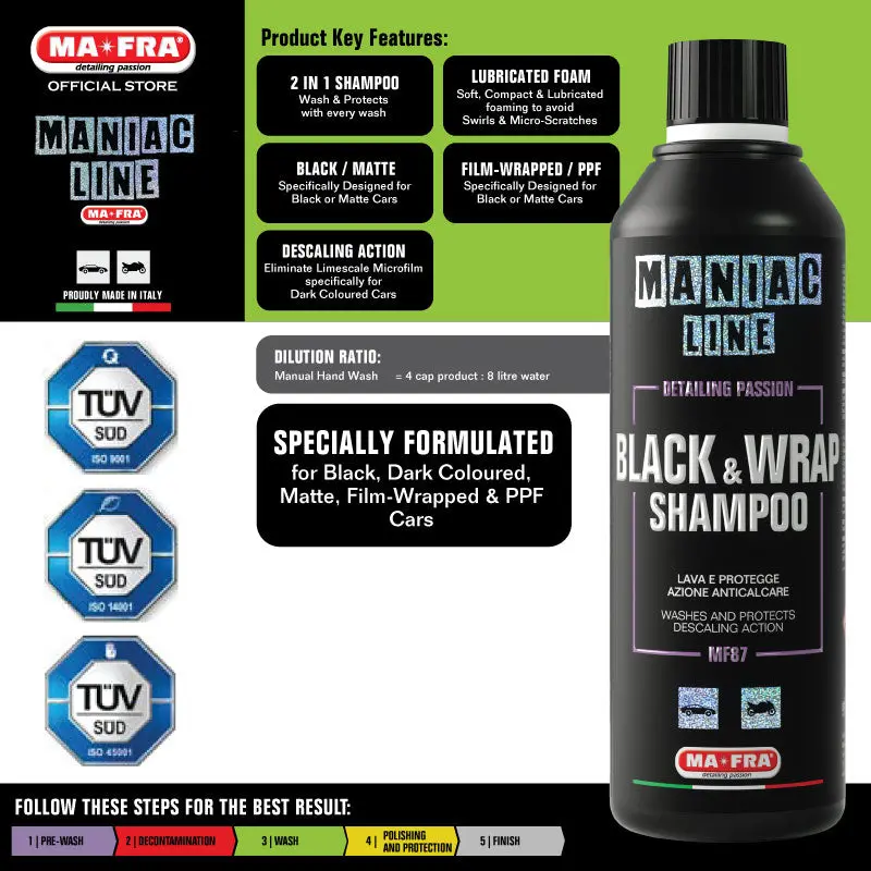 Mafra Maniac Line Black and Wrap Shampoo 500ml
