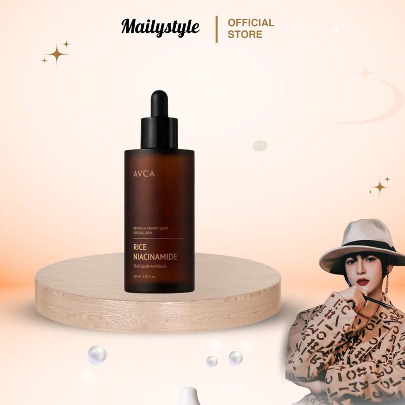 E86_Tinh chất AVCA Rice Niacinamide True Glow Ampoule Hỗ trợ làm sáng và tạo độ căng bóng cho làn da xỉn màu 100ml