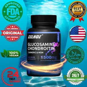 EELHOE Glucosamine Chondroitin 1500mg - Mendukung kesehatan tulang dan sendi, anti penuaan dan mencegah peradangan tulang, radang sendi