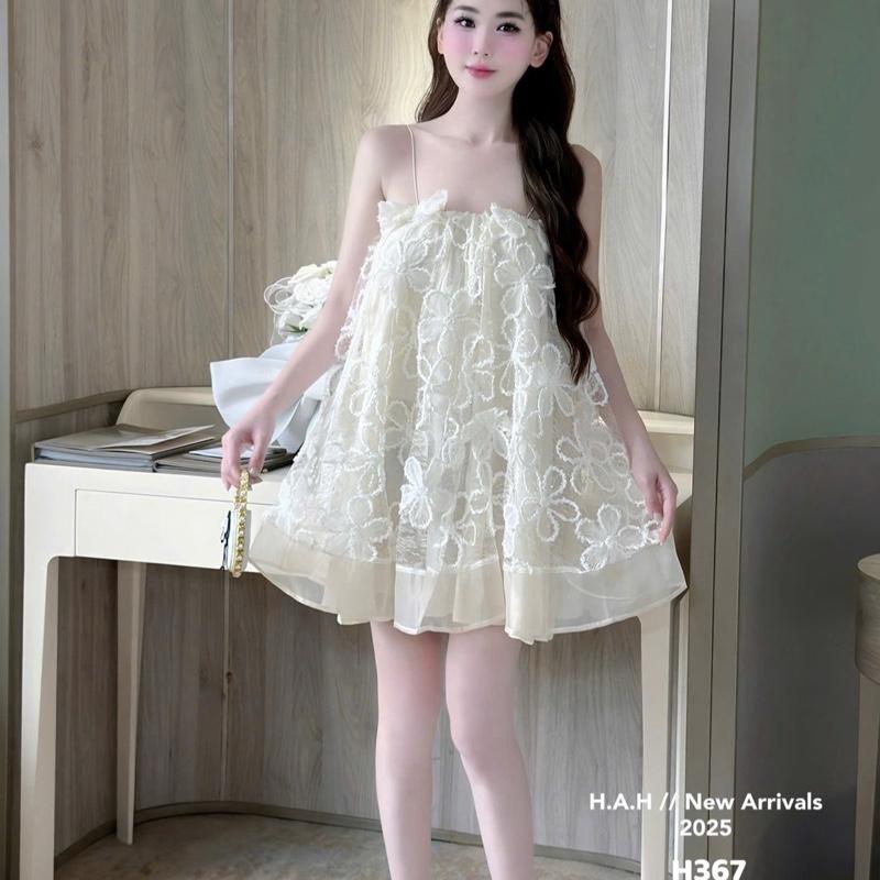 [Tặng Quần Bảo Hộ] Váy 2 dây nữ đầm ren dáng ngắn 2 dây sợi bún váy 2 dây babydoll hàng thiết kế