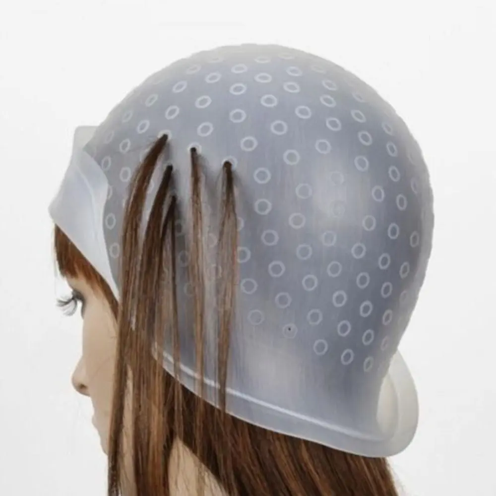 DIY Hairdressing Silicone Silicone Hair Coloring Cap Washable Reusable Highlighting Hat Soft Durable Hair Dye Tool Dye Hair