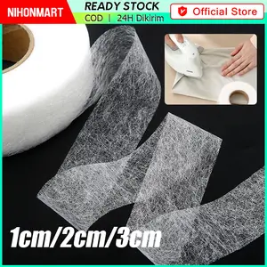 50Meter Perekat Tekstil Babud 3cm, 2cm, 1cm Tahan Air - Lem Sum - Lem Kain 2 sisi