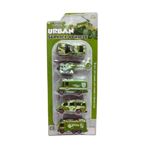 Mainan Anak Mobil Urban Car Diecast Set Vehicle Ambulan Army Police Polisi Konstruksi 4