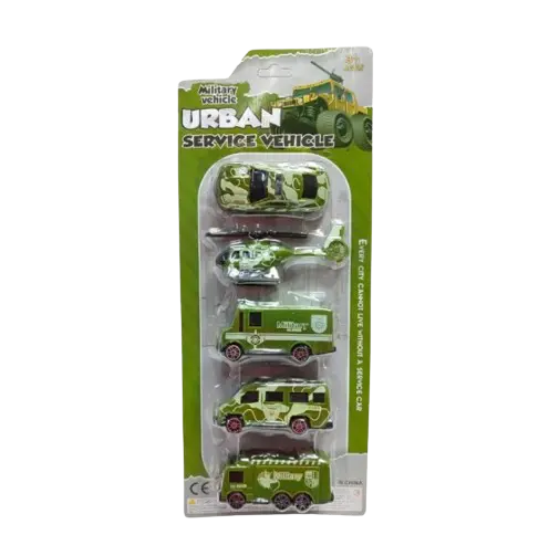 Mainan Anak Mobil Urban Car Diecast Set Vehicle Ambulan Army Police Polisi Konstruksi 4